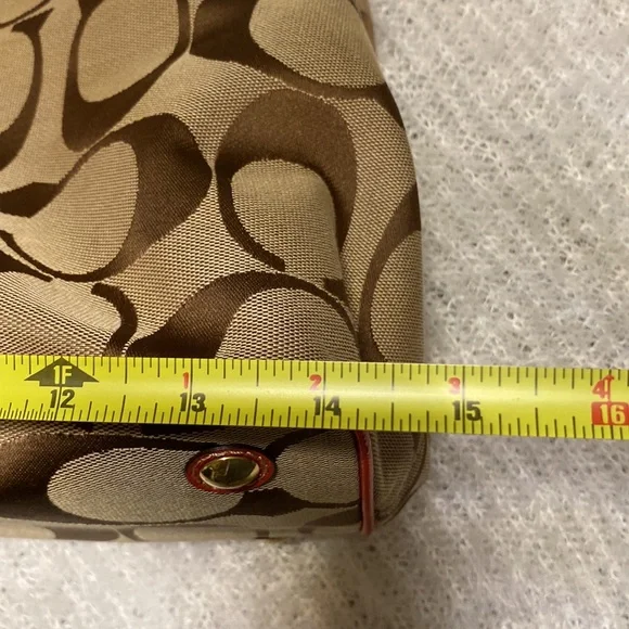 Red & Tan Coach Purse - Picture 9 of 15